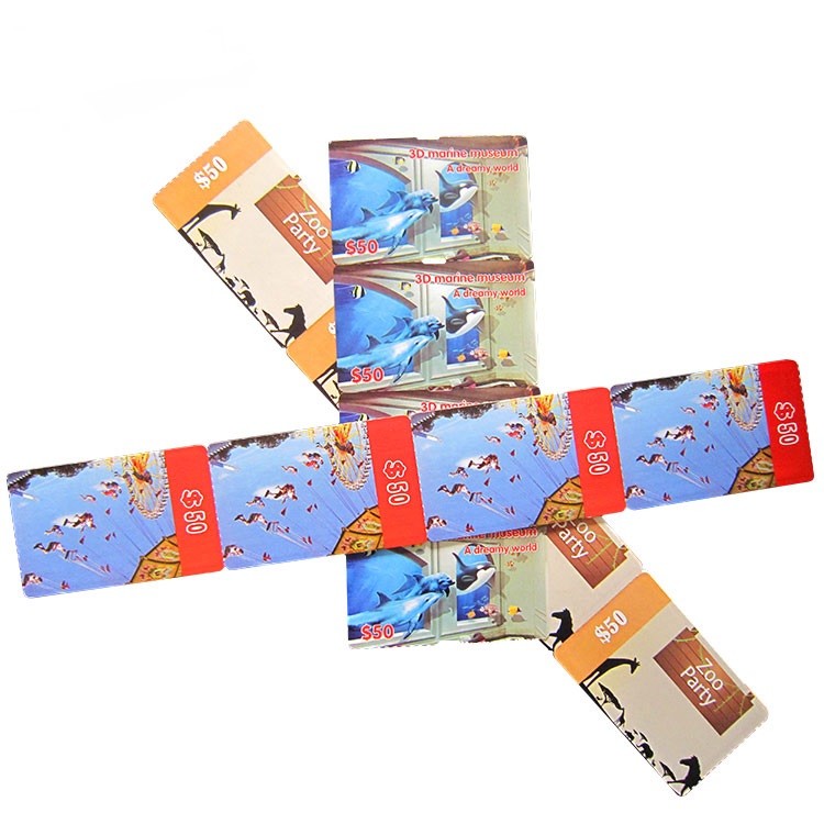 Customizable RFID Paper Ticket 13.56MHz Frequency 86x54mm RFID Train Ticket