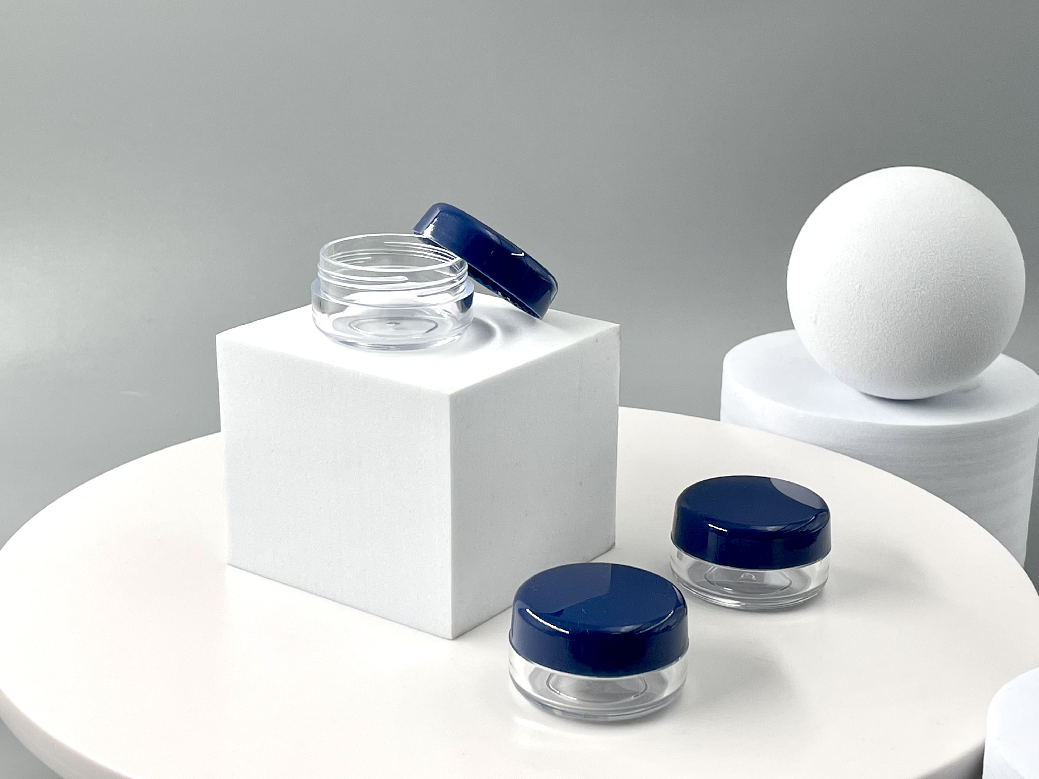 Custom Order Accepted 10ml Round Shape Colorful PP Cosmetic Jar for Skin Care Cream