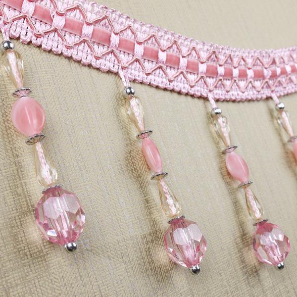 Handmade fashionable chain beads lace tassels fringes for curtain/sofa/pillow