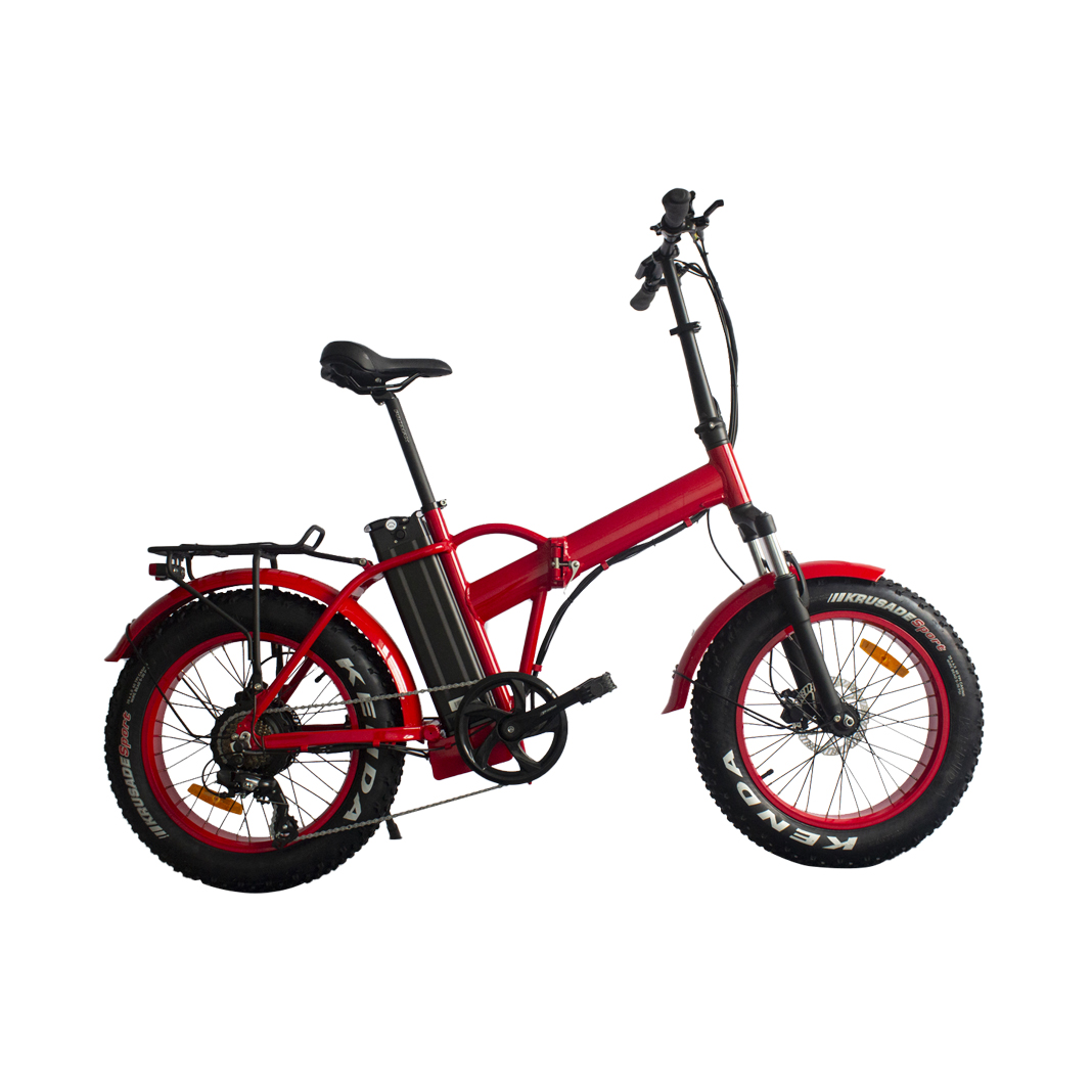 Rear Hub Motor Folding Portable Electric Bike 48V 500W 20" Tire For Adults
