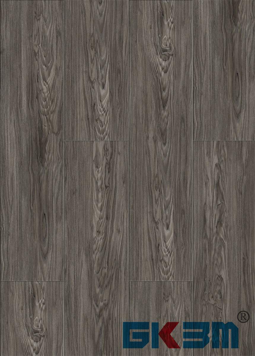 Click Grey Walnut Look 4mm SPC Flooring Plank Antifouling Antibacterial DP-W82294-6