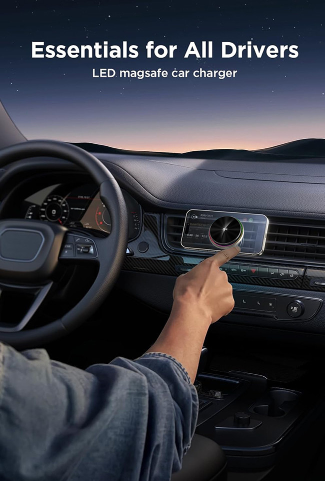 Advanced 15w Wireless Charger With Fast Heat Dissipation And Starry Sky Lighting For Automotive