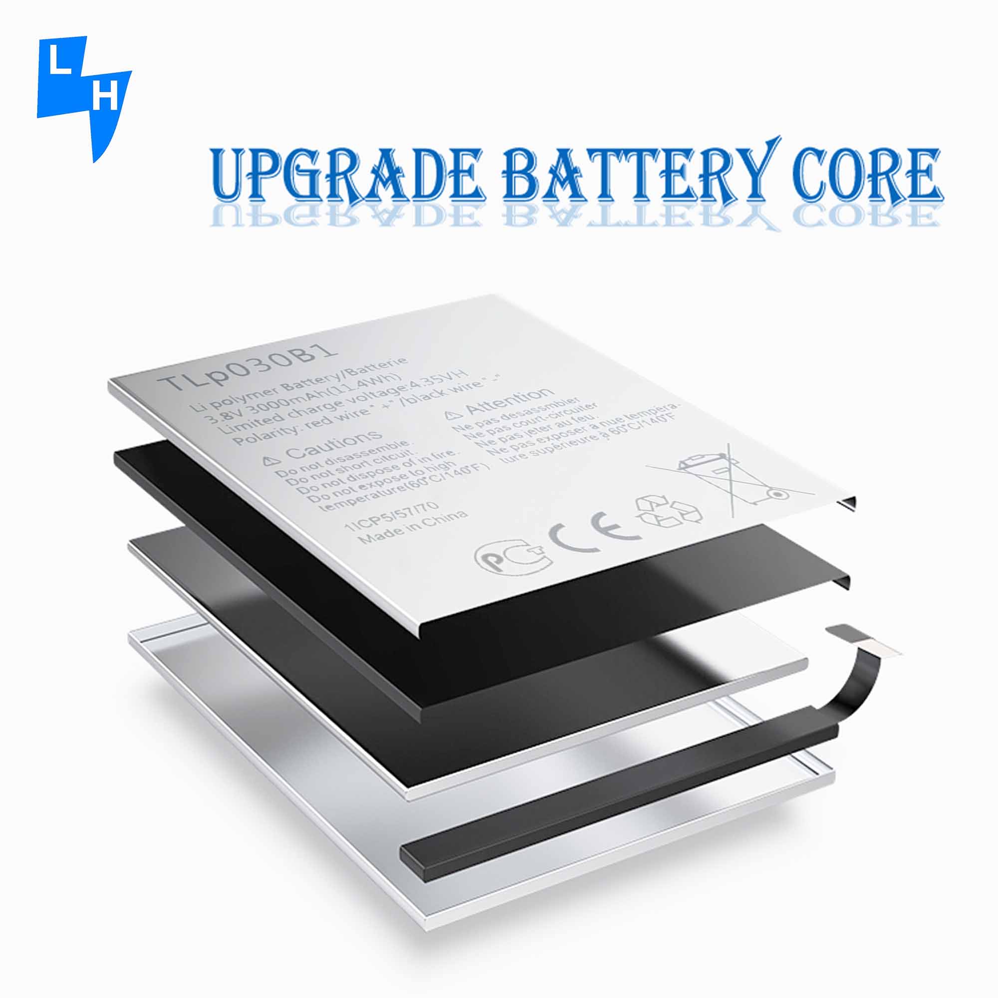 RECHARGABLE 3000mAh TLp030B1 Li-ion Battery for Alcatel OT-7045 7045Y Mobile Phone