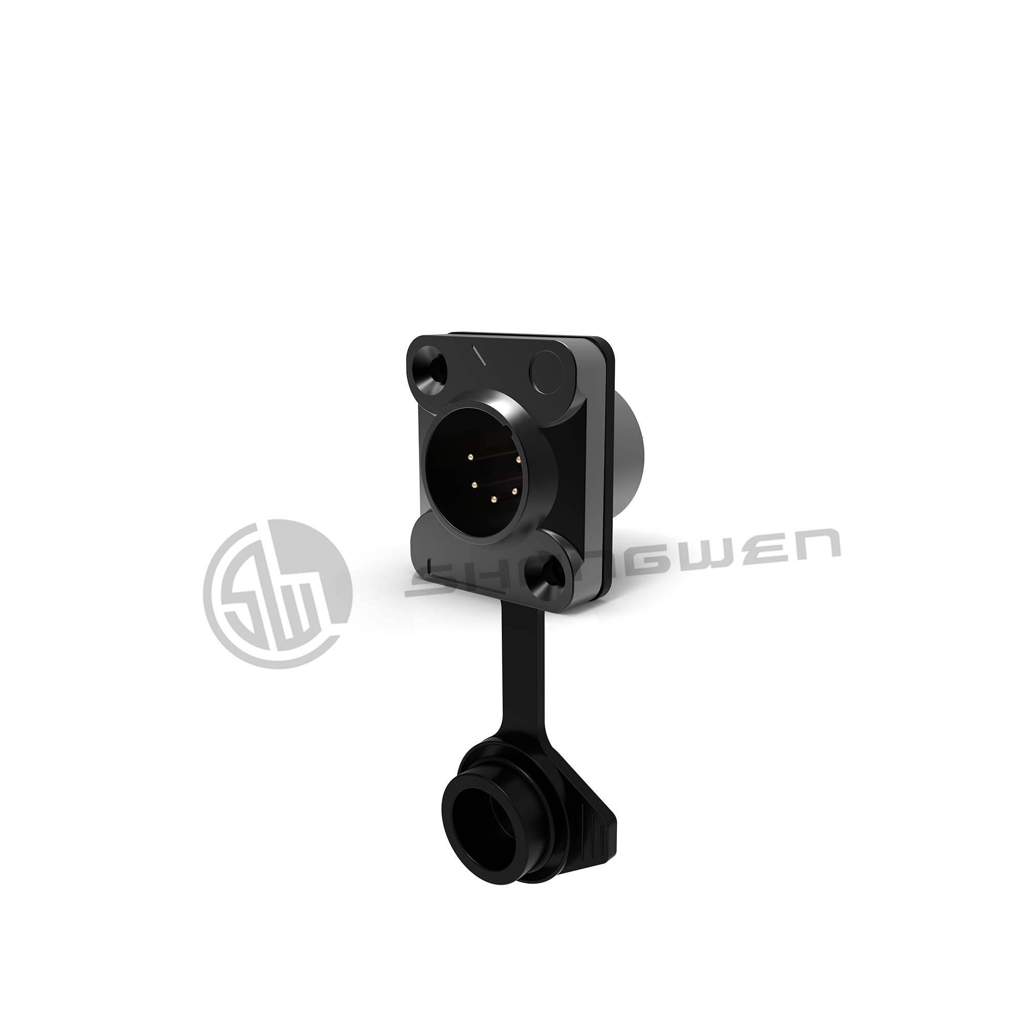 Audio XLR Connector Outdoor Waterproof 5 Pin Connector Male Socket
