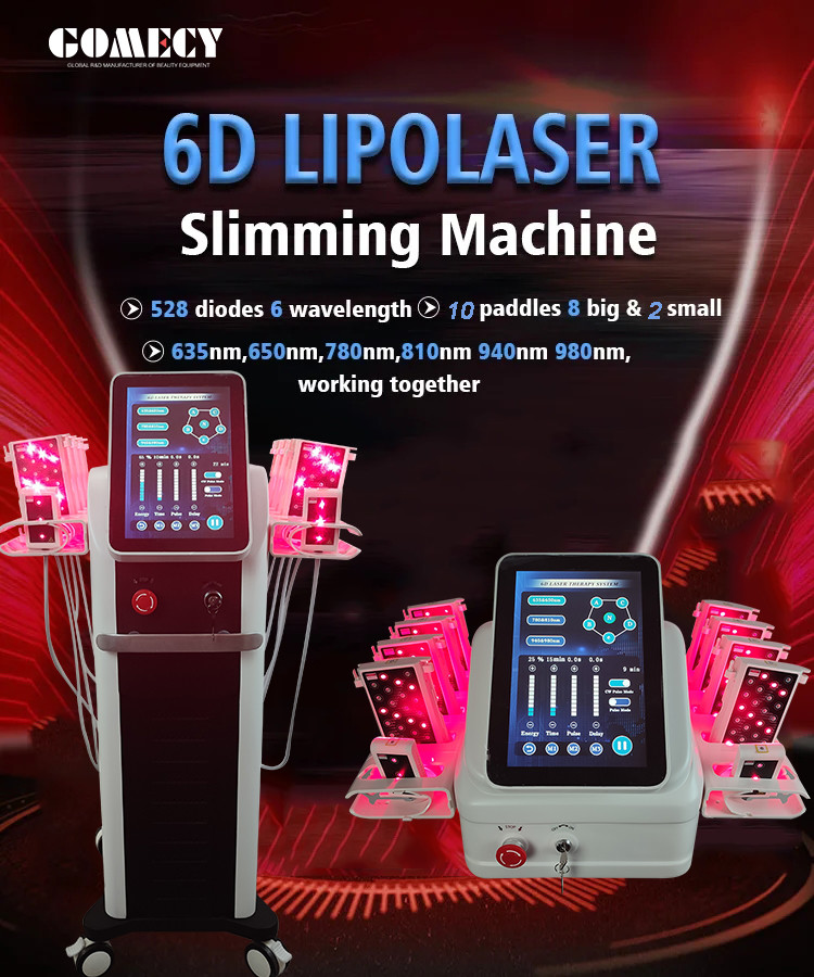 6D Lipo Laser Vaser red light Liposuction body slimming inch loss s shape beauty device Machine