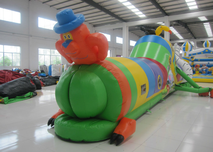 Indoor Playground Blow Up Obstacle Course , Kindergarten Baby Bouncy Castle Assault Course