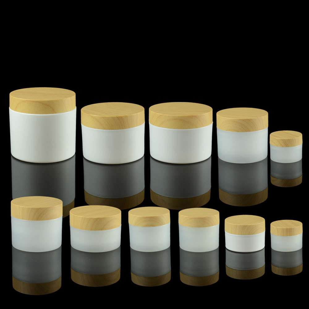 10g 20g 30g PP Cream Jar Packaging OEM Eye Cream Lid Bamboo Cosmetic Containers