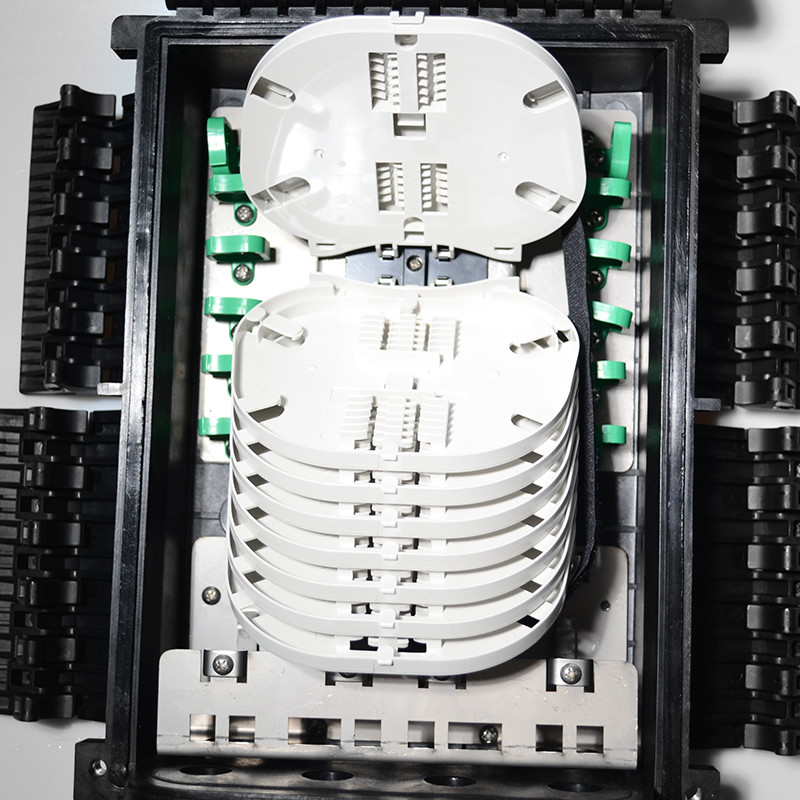 Inline Horizontal Fiber Optic Splice Closure 288 Cores Wall Pole Wounting