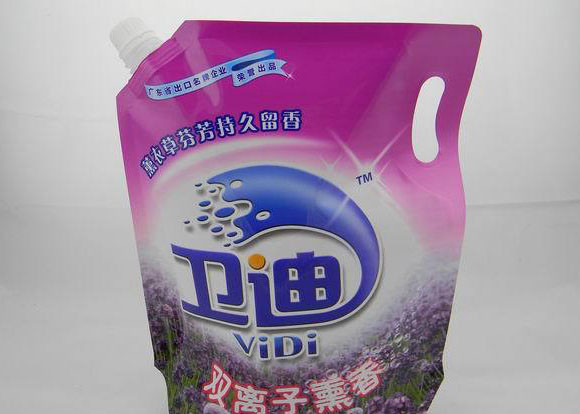Colorful Printing Liquid Spout Bags , Customized Stand Up Pouch With Spout