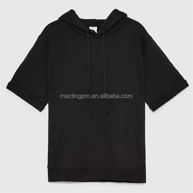 Cotton French Terry Men'S Oversized T Shirt Blanks Drop Shoulder Hoodie In Colorful Fabric
