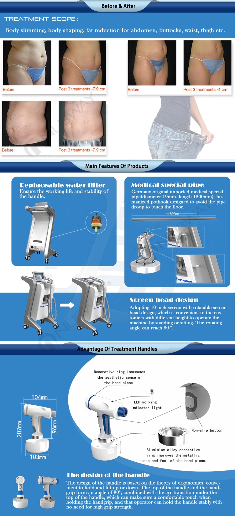 New device advanced HIFU weight loss slim / HIFU shape slimming machine / hifu fat reduction device