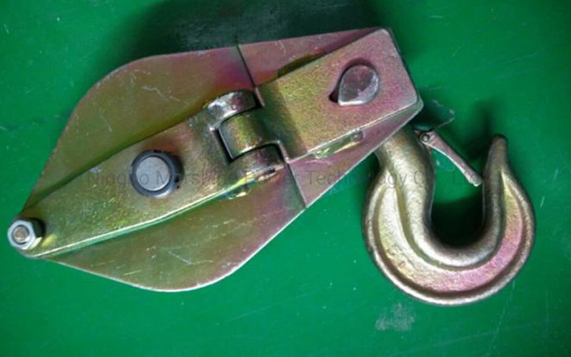 Heavy Duty Alloy Snatch Block Overhead Line Steel Sheaves Hoisting Tackle