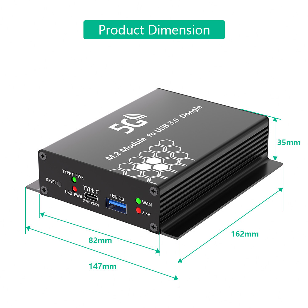 NGFF(M.2) To USB 3.0 Adapter With Dual SIM Card Slot For 3G 4G 5G Module