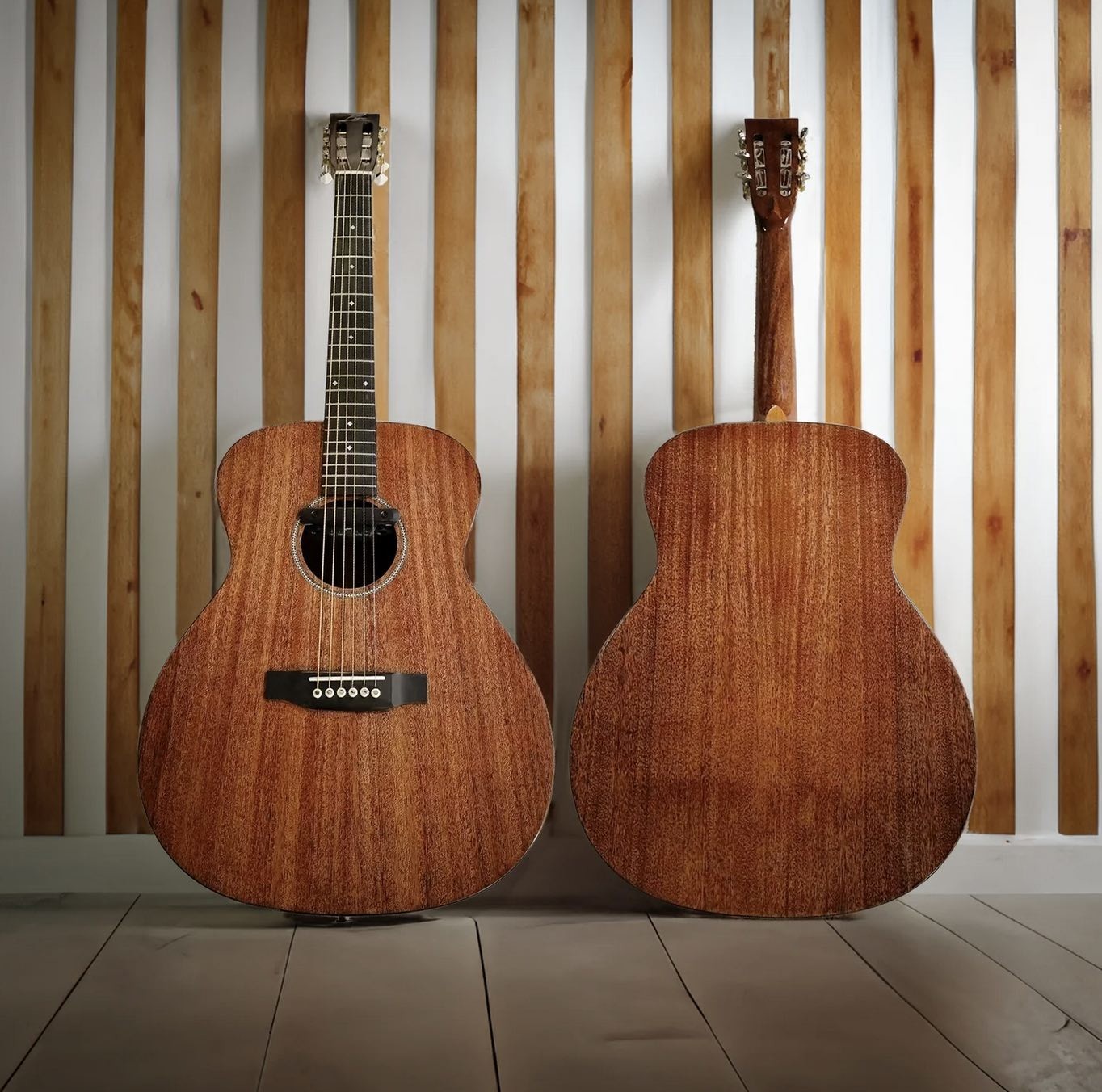 AAA All Solid Mahogany Wood Handmade Custom OM Acoustic Guitar