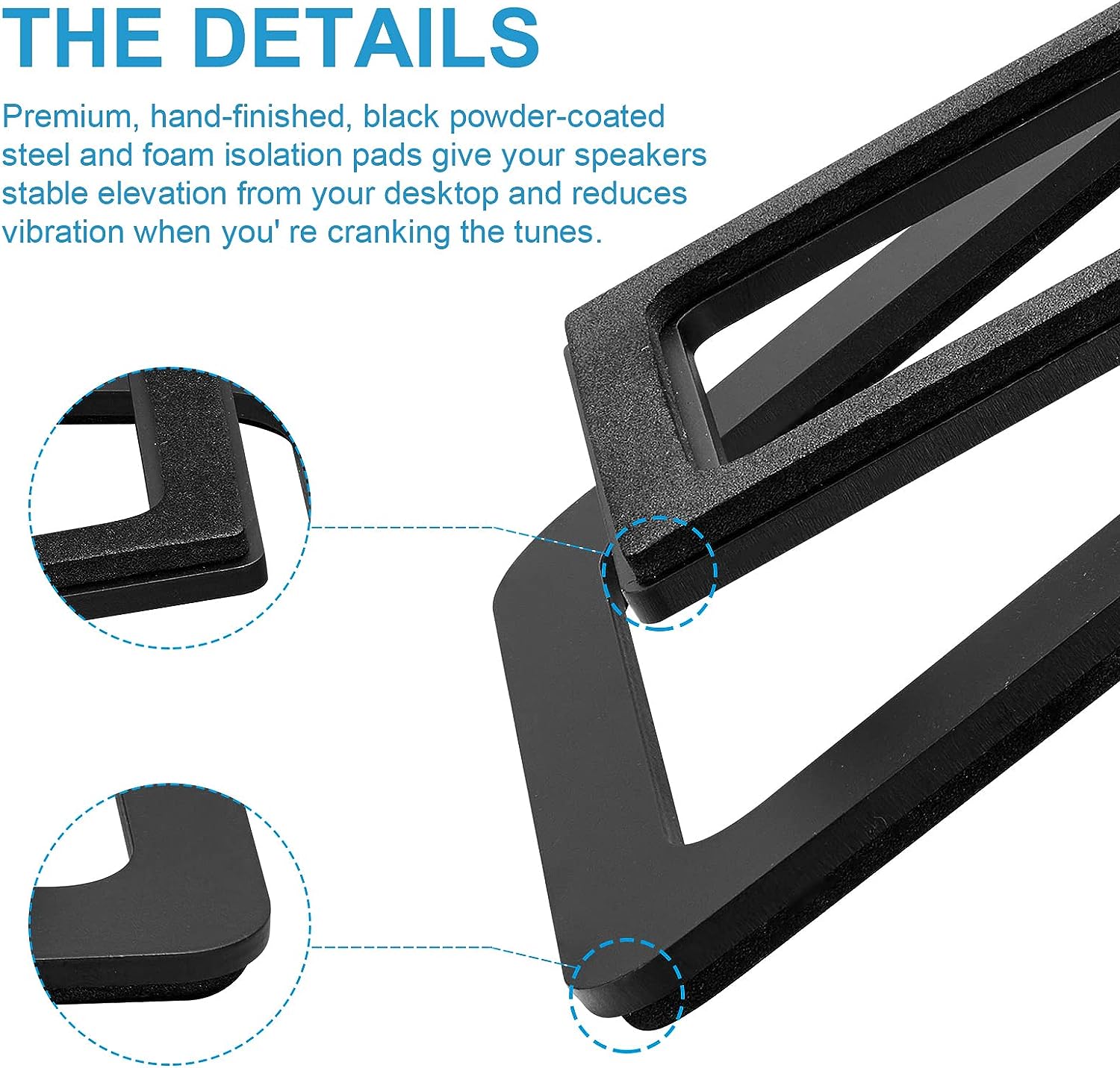 Fixed Support Desktop Speaker Stands for Bookshelf Speakers Studio Monitors Included Hardware