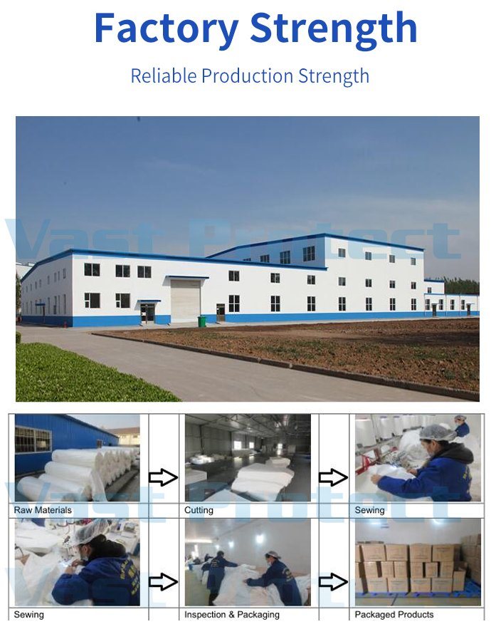 ISO Factory Selling Disposable Blue 18g PP Clip/Mob/Bouffant Cap for Food Processing