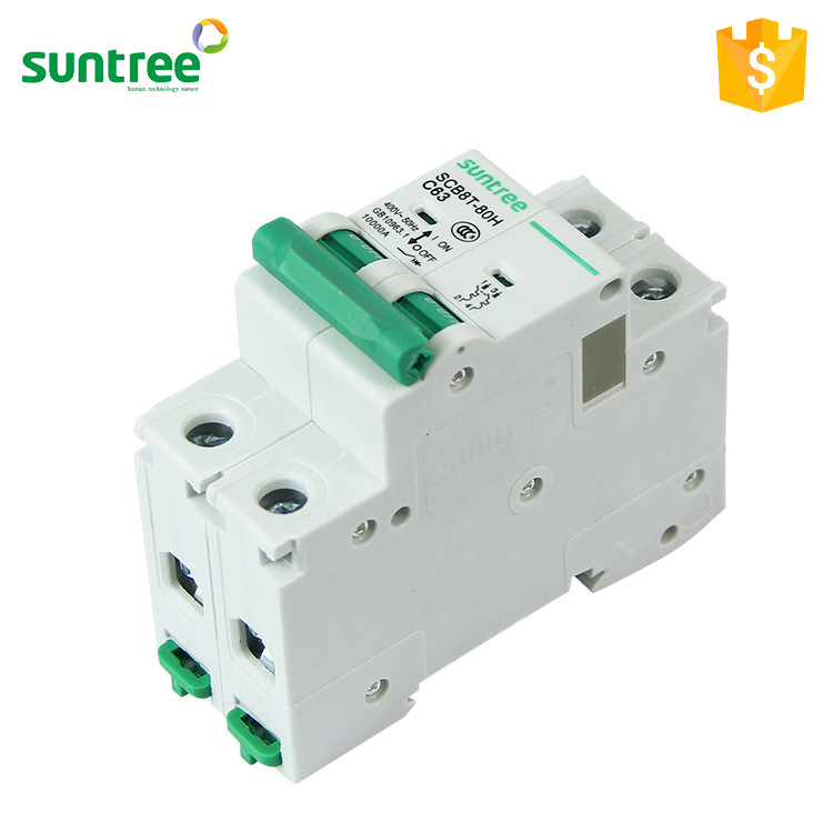 IEC Rail Installation 10kA 80A MCB Circuit Breakers