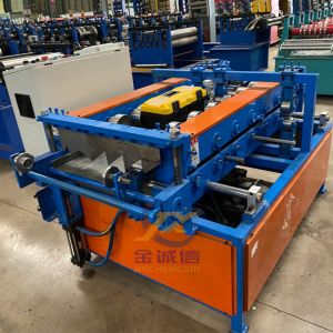 Blue 8-12m/Min Standing Seam Roll Forming Machine PLC Control