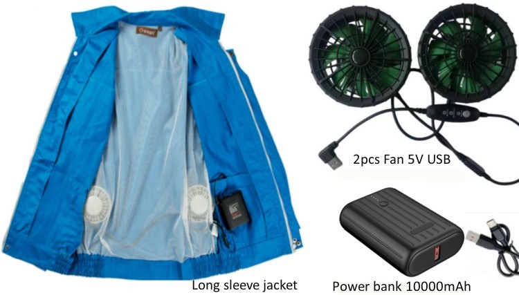 100 Cotton material Cooling Jacket For Humans Durable Windproof