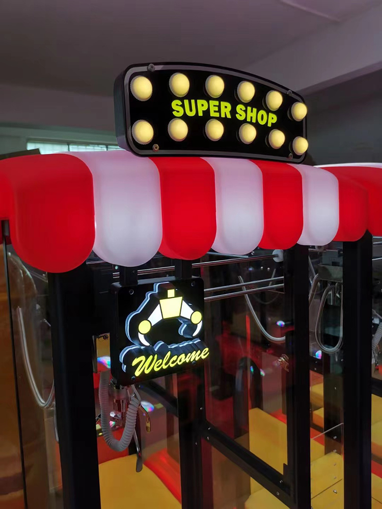 New Hot Sale Playfun Super Shop Mini Crane Claw Machine Coin-operated Game Toy Grab Machine
