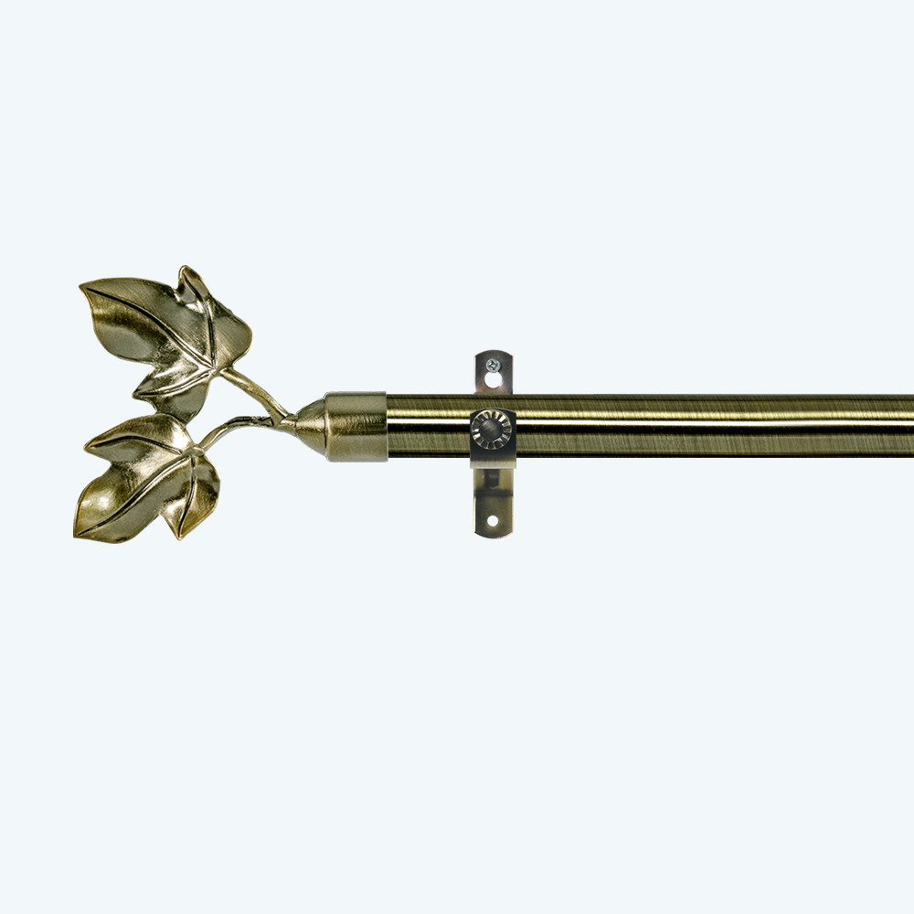 maple leaf curtain head curtain finials Customized curtain rod set single bracket