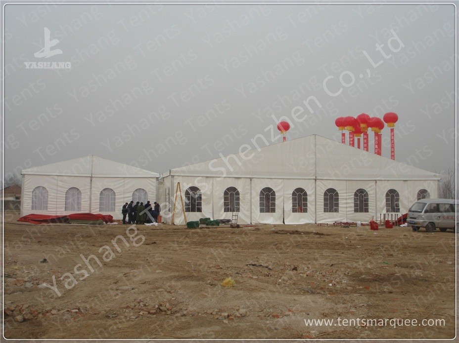 Portable 8X12M Outdoor Event Tent , Transparent Glass Wall Sport Event Tents