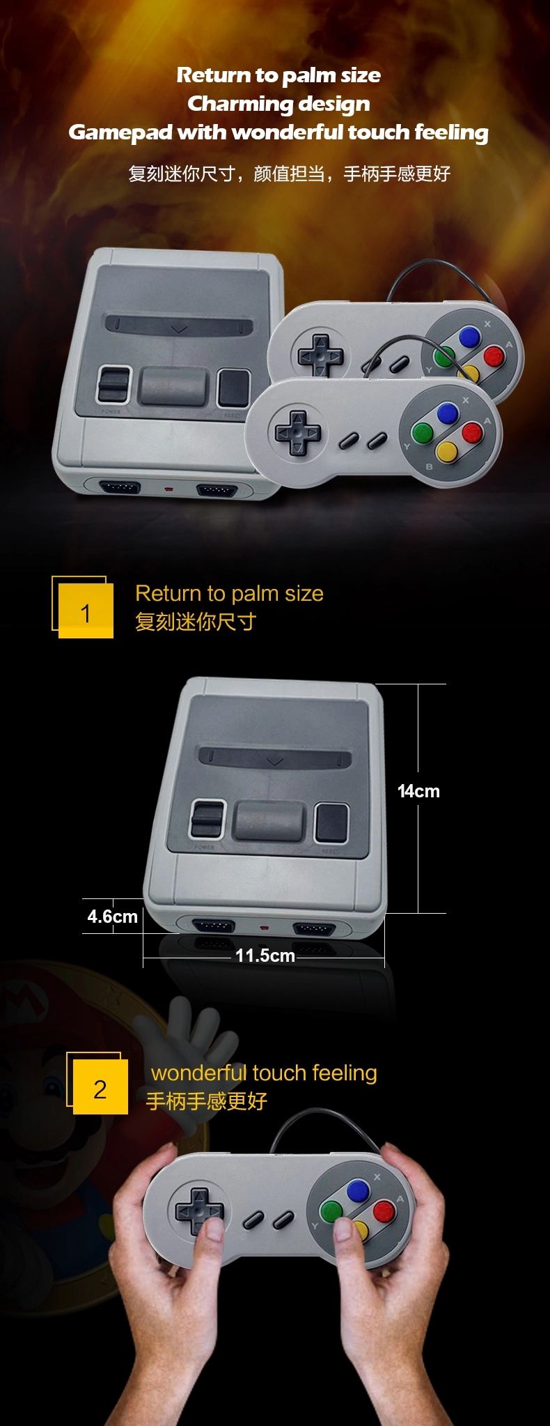 Factory Price Retro Mini Classic TV Video Game Console Built-in 621 Games Handheld Gaming Player Portable Game Console Retro