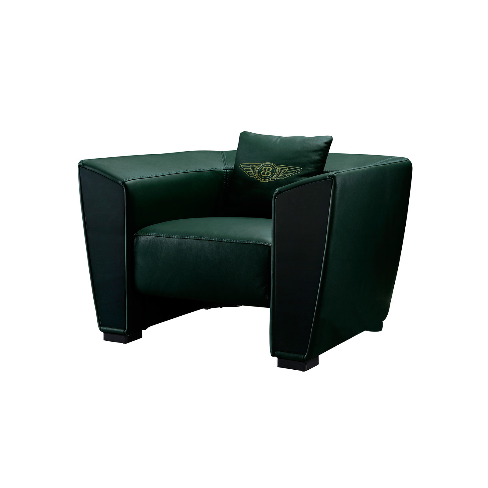 Joyful ever furniture factory Light luxury design sofa in Glossy painting frame and Italy leather upholstered