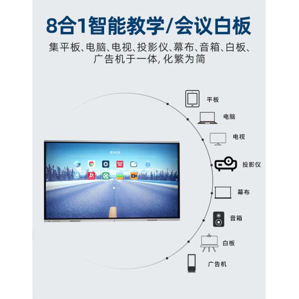 IFP Panel Smart Whiteboard Touch Screen Full HD 1080P / UHD 4K With Camera