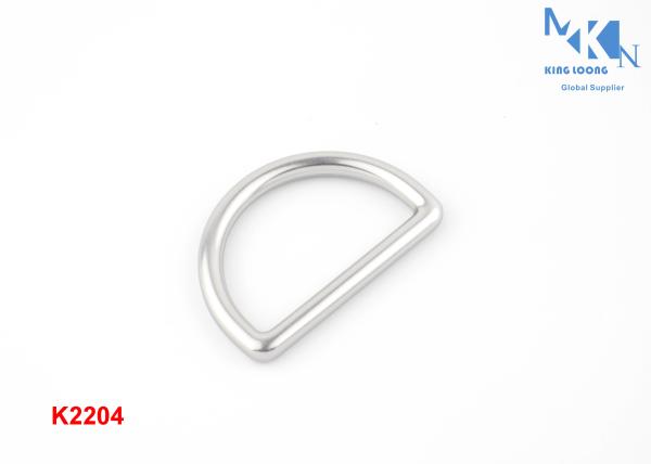 32mm Inner Size Zinc Alloy D Ring Buckle Nickle Color Polished Rolling Plating