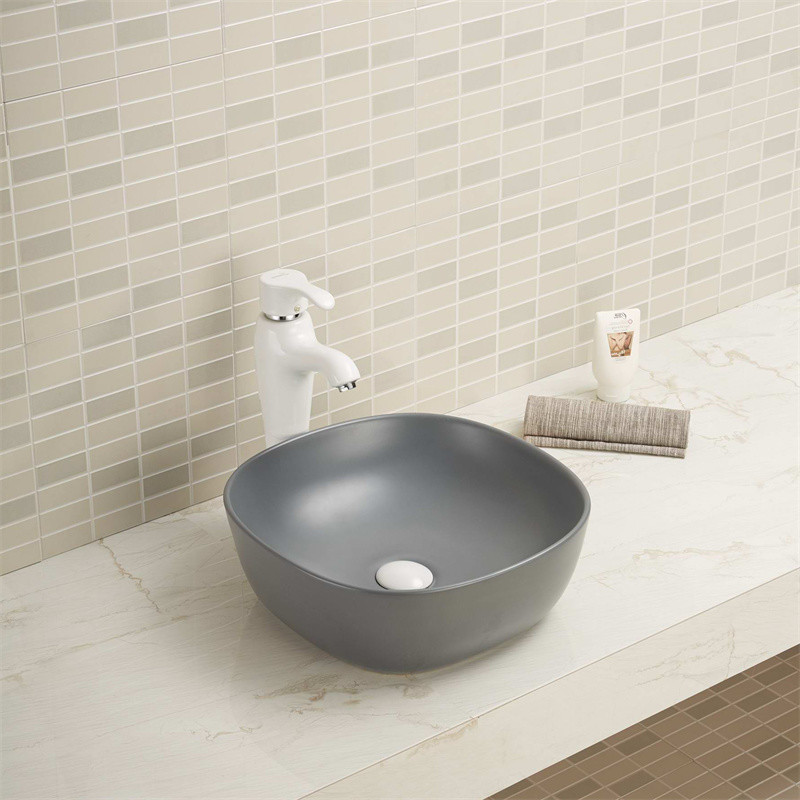 19x19 12x12 Round Drop In Bathroom Sink Basin Rustic Orange Red White Grey