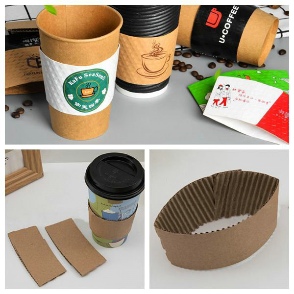 E F Flute Corrugated Paperboard For Coffee Sleeve Custom Size 