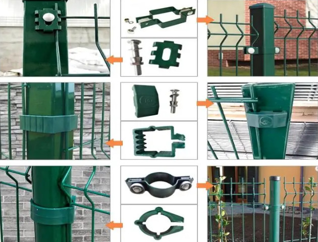 PVC Coated Peach Post V Mesh Security Fencing
