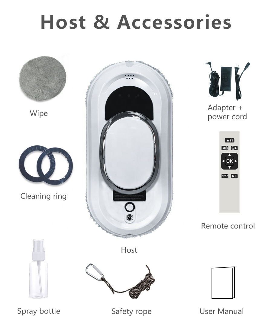 Remote Control app Controlled Intelligent Window Cleaner Robot with Private Mold