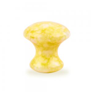 China Yellow Jade Mushroom Crystal Guasha Board For Personal Health Care on sale
