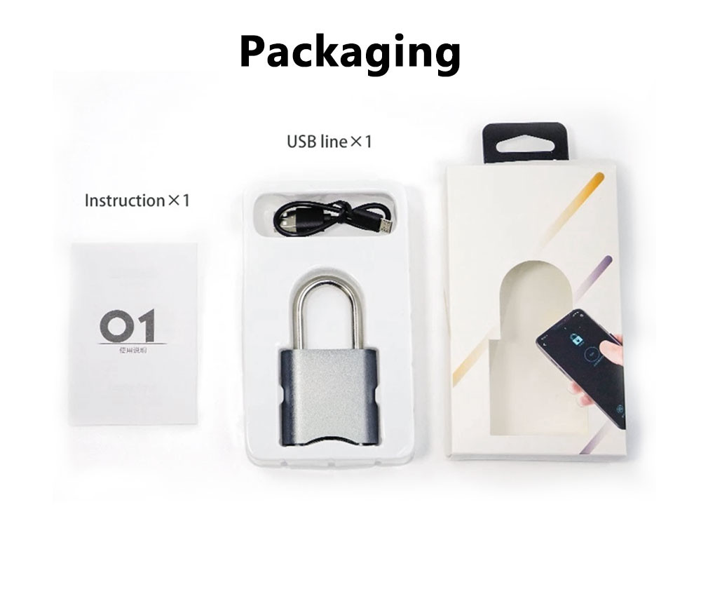 Smart Security Code Door Lock / Digital Password Button Bluetooth Control Multifunction Padlock
