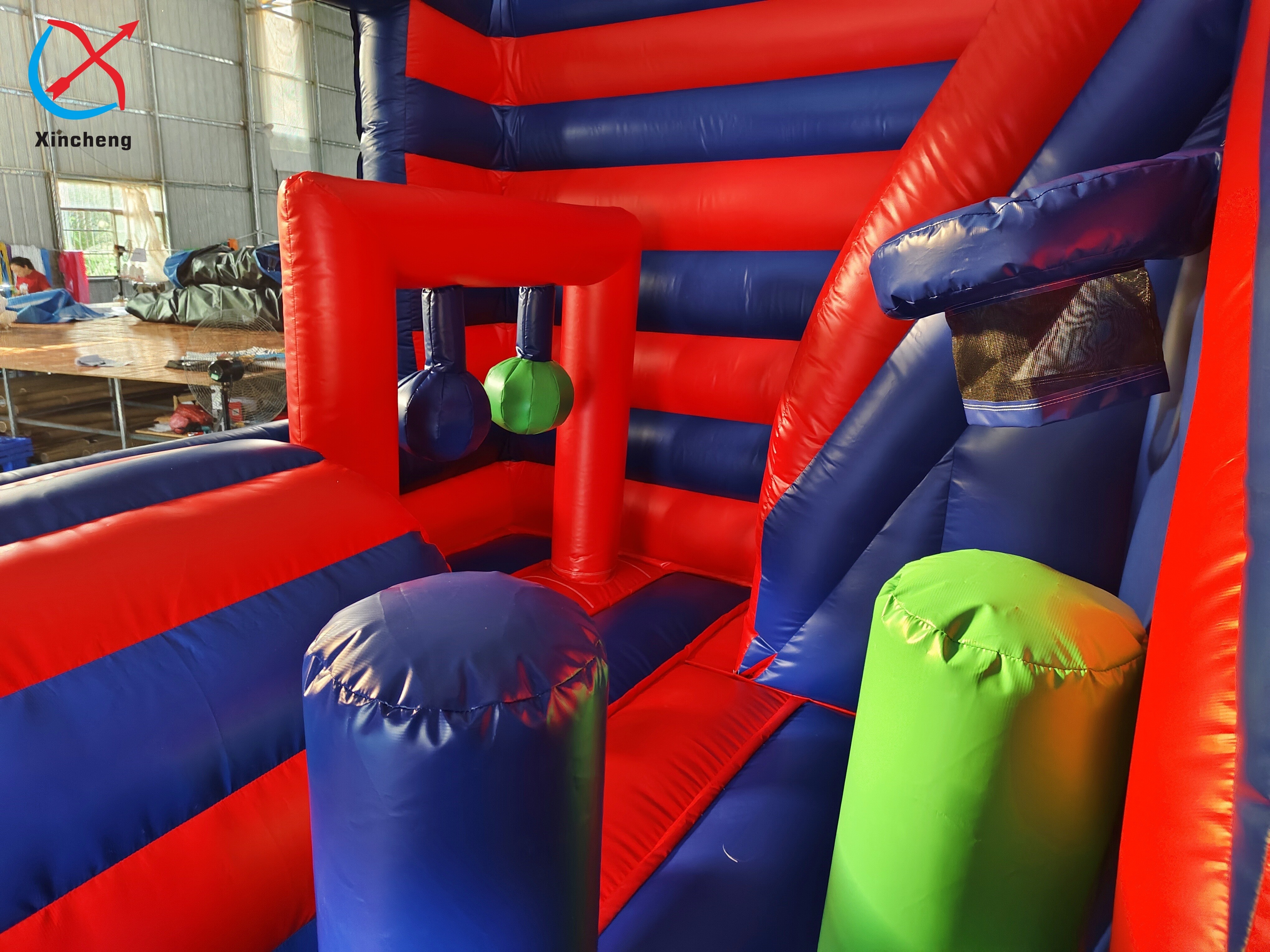Inflatable Combo Castle Spiderman Bouncy House With Slide
