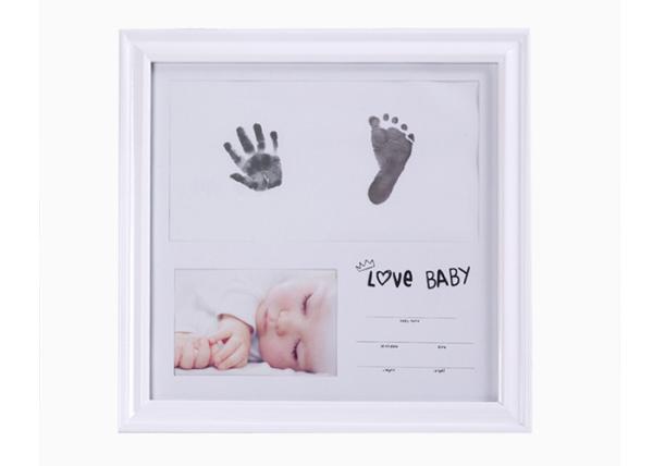 Quality Newborn Baby Hand And Footprint Photo Frame Custom Design Keepsake Box Souvenir Gift for sale