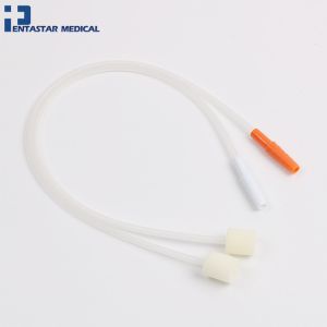 Disposable Single Use PVC Nasal Oxygen Catheter with Fixed Compress