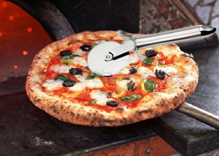 Multi Function Round Pastry Stainless Steel Pizza Cutter Stainless Steel Kitchen Tools