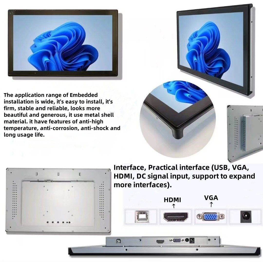 15" Customizable Multi-touch Anti-UV AR AG AF LCD Touch Screen Display with VGA HDMI Tablet PC for commercial education medical