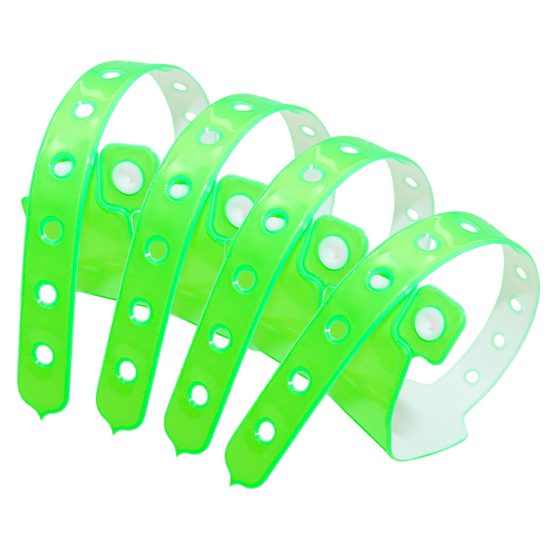 Adjustable Size Vinyl Event Wristbands Bracelets Custom With Snap Lock Closure