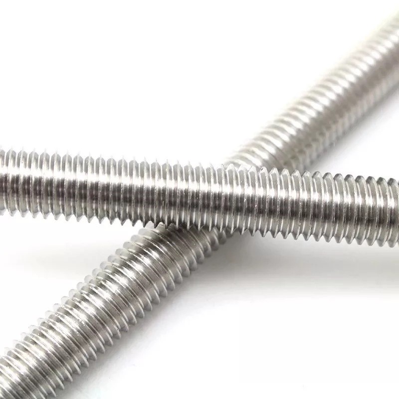 304 316 Stainless Steel Double Head Bolt DIN975 Full Tooth Stud with Plain Finish