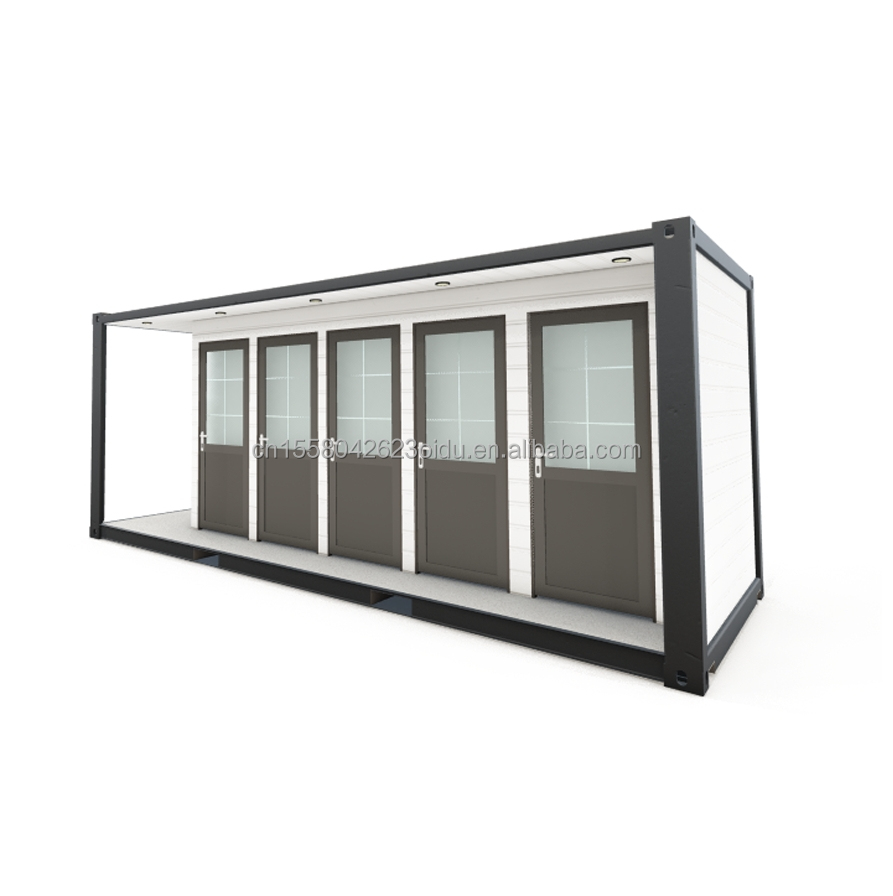 Modern Design Style Customized Color Wooden Prefabricated Container House Steel Sandwich Panel Hotel Toilets for Outdoor