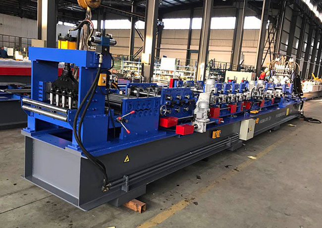 Hydraulic Drive Automatic Roll Forming Machine , C Purlin Machine Shaft Diameter 80mm