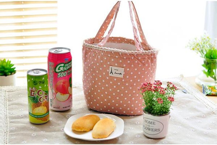 High quality lovely portable insulated lunch bag reusable school cooler pouch Picnic Insulated bag for food delivery