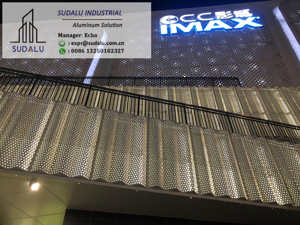 SUDALU Aluminum Perforated Facade Cladding Wall Panel Extrior Decoration Metal Panel