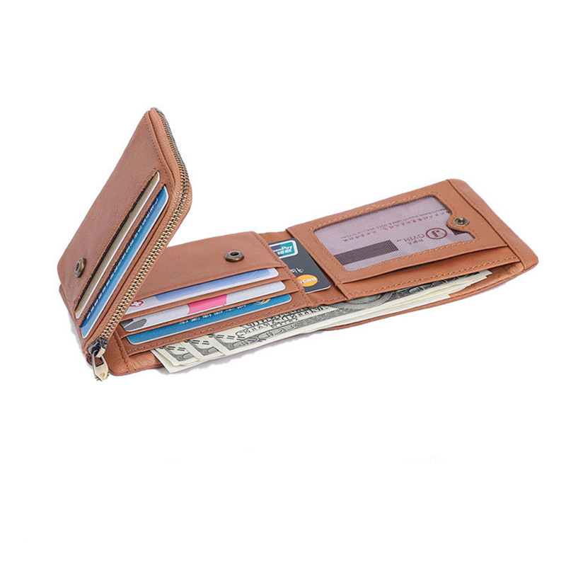 Letter Pattern Minibook Short Card Holder Purse Multifunction Multicard Leather Wallet