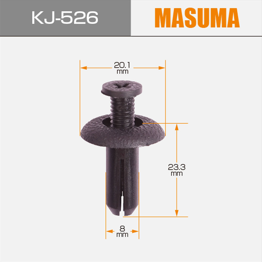 Yes KJ-526 MASUMA Universal Parts Push Type Plastic clips MB888869 for MITSUBISHI ECLIPSE