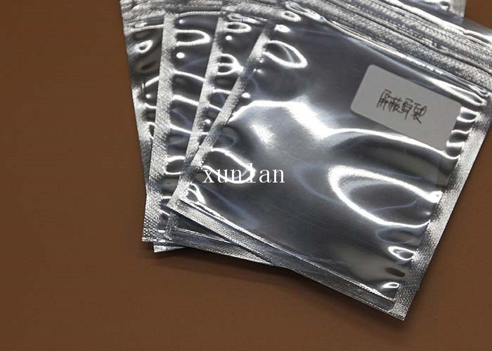 Shiny Silver Anti Static Poly Bags , Static Dissipative Bag With Zipper